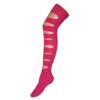 Overknee kniekous Slashed Fushia roze