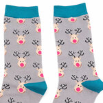 Bamboe Herensokken Rendier Grijs