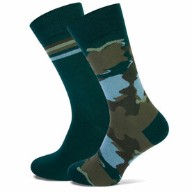 2-pack Dick Cotton Donkergroen Maat 43-46