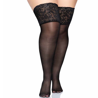 Kousen Stay Up met Brede Kanten Rand Plussize