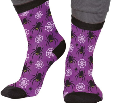 Halloween sokken - Spinnen en Webben