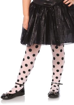 Kinderpanty Wit met Polkadot Maat 86-98