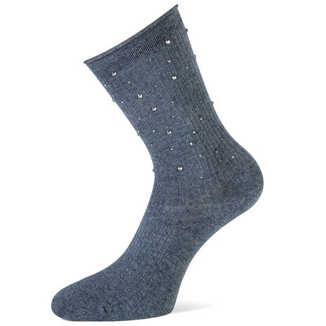 Sokken Jane in Grijs met Glittertje in Maat 35-38