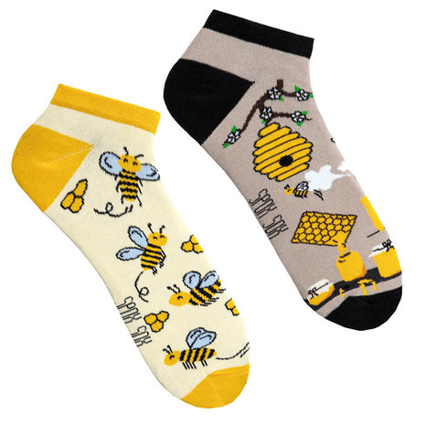 Mismatched Sneaker Sokken Honey Bee