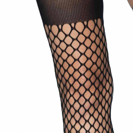 Panty in Jarretel Uitvoering  in Ovaal Visnet
