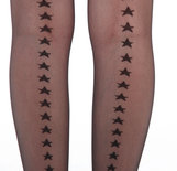 Panty Fantasy Naad Sterren Zwart Plus Size
