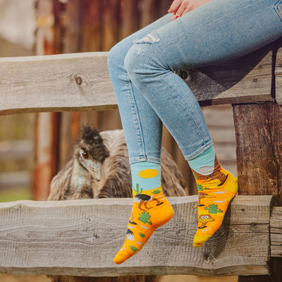 Mismatched Sokken Struisvogel