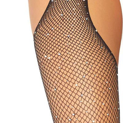 Netpanty Zonder Kruis met Strass Steentjes Plussize