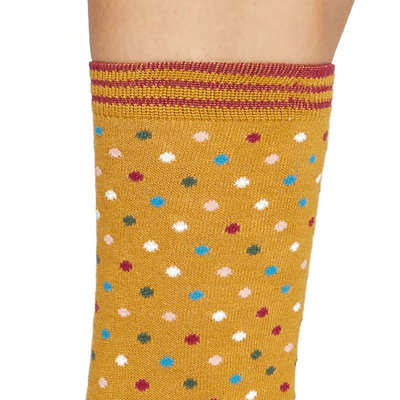 Sokken Thought Bamboe Dotty Goudgeel