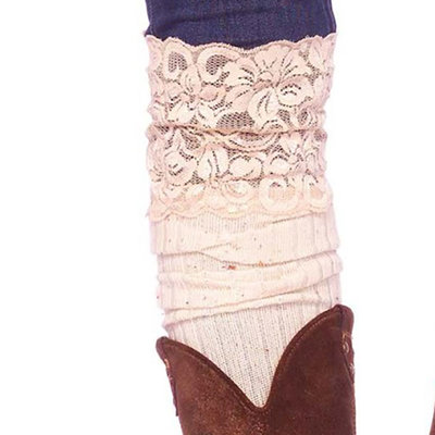 Kousen Luxe Overknee Confetti met Kanten Boord