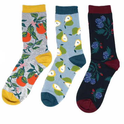 Bamboe Damessokken 3-pack Winterfruit