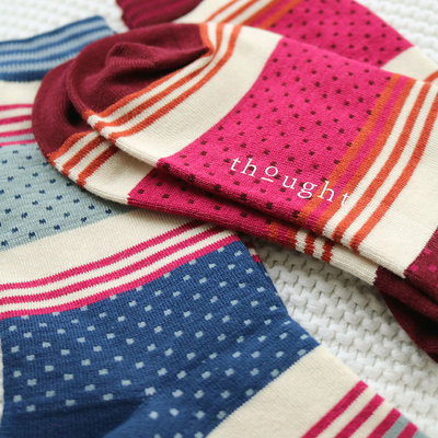 Sokken Thought Bamboe Dotty Stripe in Rood