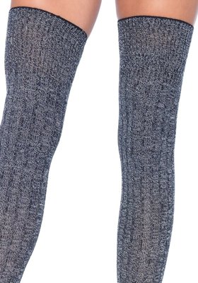 Kousen Luxe Overknee Rib Knit Grijs