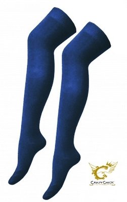 Kousen Overknee Uni Navy