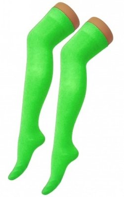 Kousen Overknee Uni Neon Groen