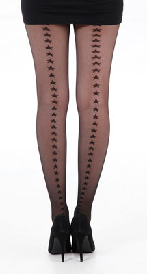 Panty Fantasy Naad Sterren Zwart Plus Size