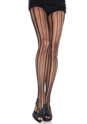 Panty Vintage Luxe Pinstripe Zwart