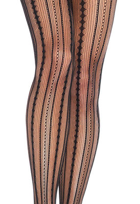 Panty Vintage Luxe Pinstripe Zwart