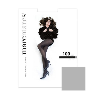 Panty Basic 100 Denier Velvet Opaque Grey Melange