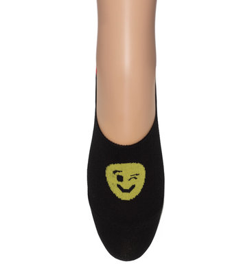 Sneaker Footie Smile Zwart