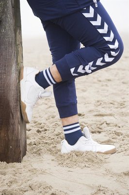 Sokken Heren Quarter Stripe Licht Navy