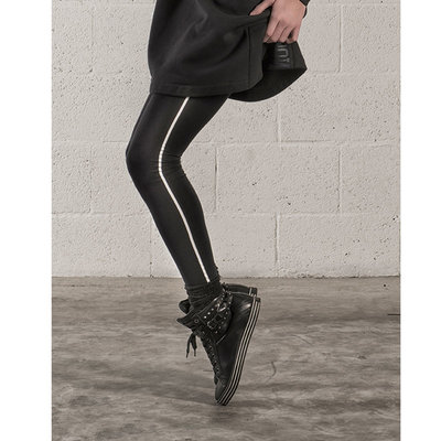 Legging Marc Marcs Stripe in Zwart met Wit
