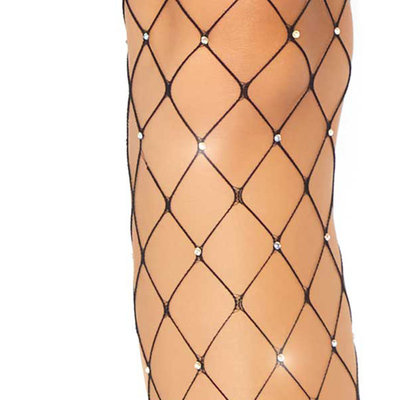 Netpanty Grove Maas met Strass Steentjes