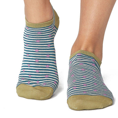 Sneakersok Dames Spot Stripe Kingfisher