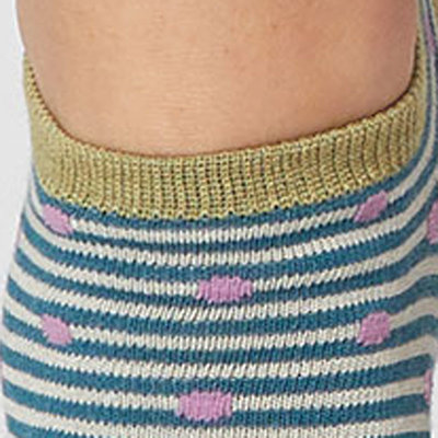 Sneakersok Dames Spot Stripe Kingfisher
