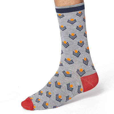 Bamboe Herensokken Chevron Mid Grey
