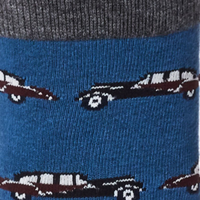Bamboe Herensokken Classic Car in Blauw