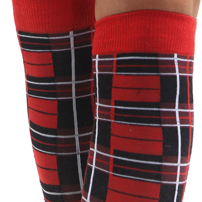 Kousen Overknee Tartan Schotse Ruit