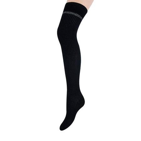 Kousen Luxe Overknee Nadine Zwart met Multi Color