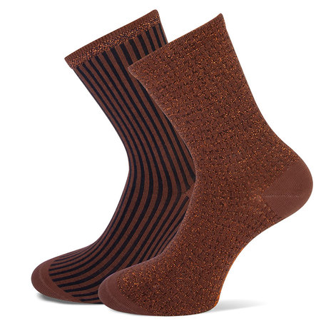 Sokken Beau 2-Pack in Bruin