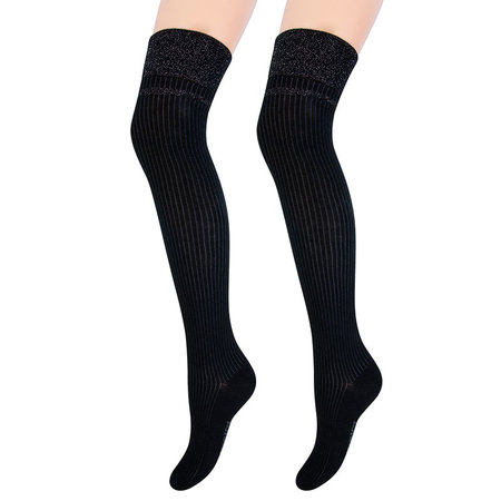 Kousen Luxe Overknee Claudine Zwart