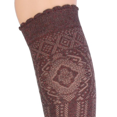 Kniekousen Amber in Taupe Rood