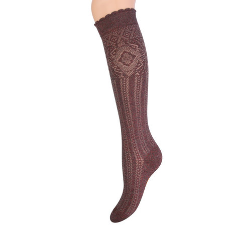 Kniekousen Amber in Taupe Rood