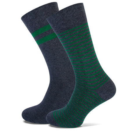 Sokken 2-pack Boy Cotton Antraciet Mix