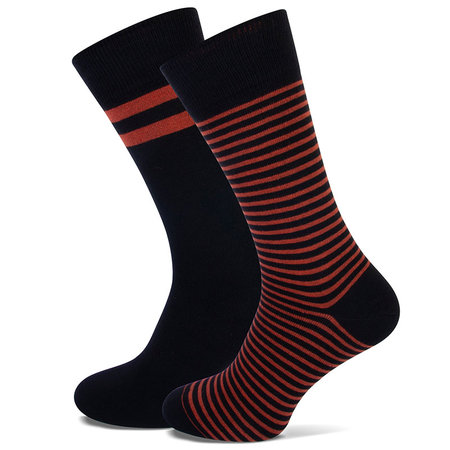 Sokken 2-pack Boy Cotton Zwart Mix