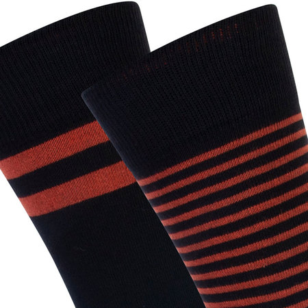 Sokken 2-pack Boy Cotton Zwart Mix