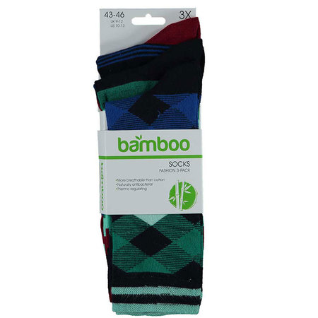 Bamboe Herensokken 3-Pack Marine Mix