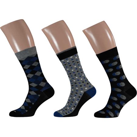 Bamboe Herensokken 3-Pack Zwart Blauw
