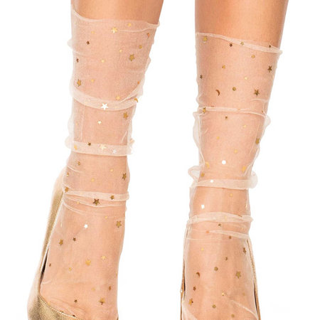 Sokken Dames Tule Oatmeal met Sterretjes