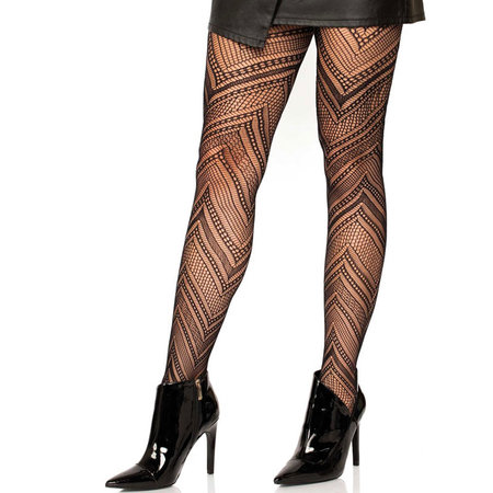 Luxe Netpanty met Chevron motieven