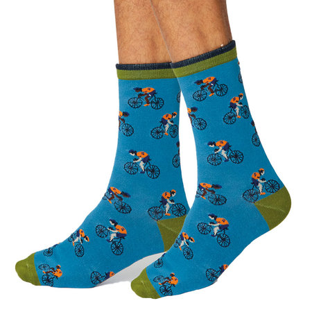 Bamboe Herensokken Wielrenners Blauw