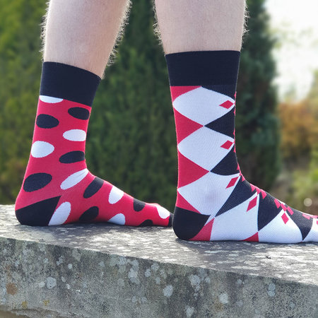 Bamboe Mismatched Sokken Ruit & Stip