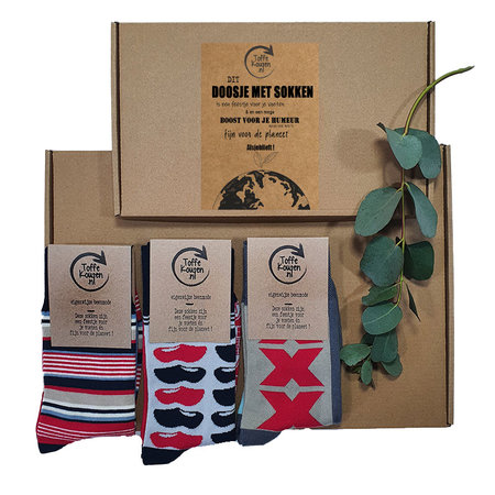 Box 3 paar Mismatched Bamboe Sokken Holland