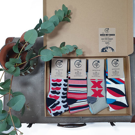 Box 4 paar Mismatched Bamboe Sokken Holland