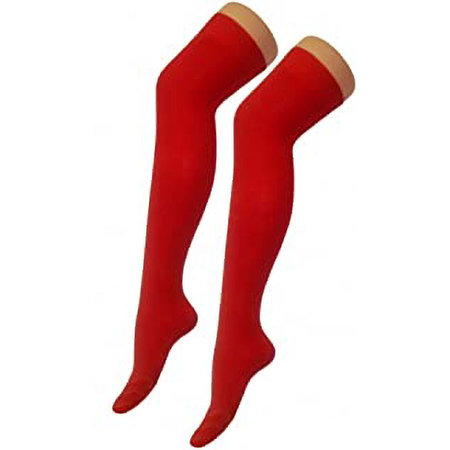 Kousen Overknee Uni Rood