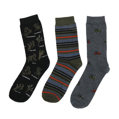 Bamboe Herensokken 3-pack Farmer & Streep